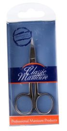 Classic Manicure nożyczki do paznokci wygięte, srebrne