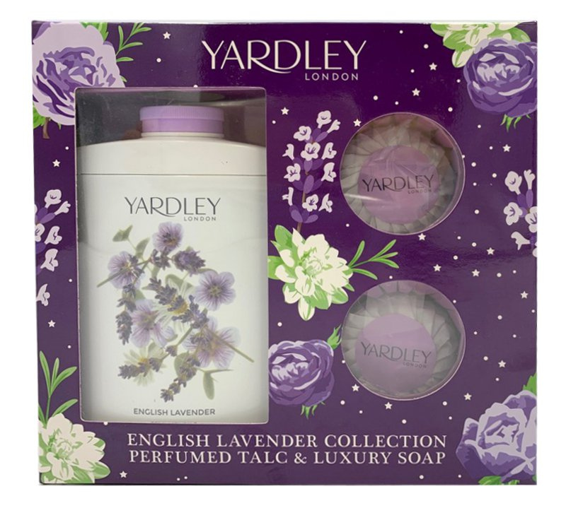 Yardley London English Lavender Komplet (200 G TALC & 2 X 50 G SOAP ...